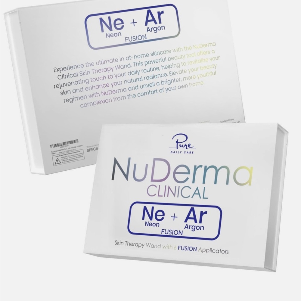NUDE NuDerma Clinical Neon & Argon Skincare Wand - White